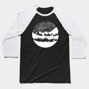 Map Silhouette Circle Baseball T-Shirt